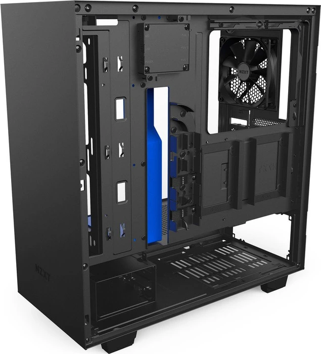 NZXT H500i schwarz/blau, Glasfenster