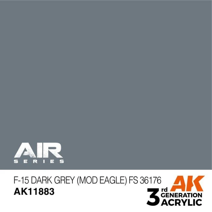AK-Interactive 3rd Gen Acrylic Colors Air Series f-15 dark grey (mod eagle) fs36176, 17ml