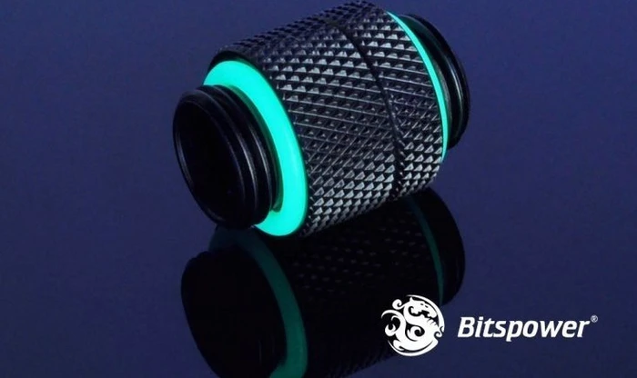 Bitspower Adapter 2x G1/4" drehbar matt schwarz (BP-MBRG) – Bild 3 von 6