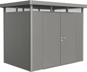 Biohort HighLine H2 Gerätehaus mit Doppeltür quarzgrau-metallic