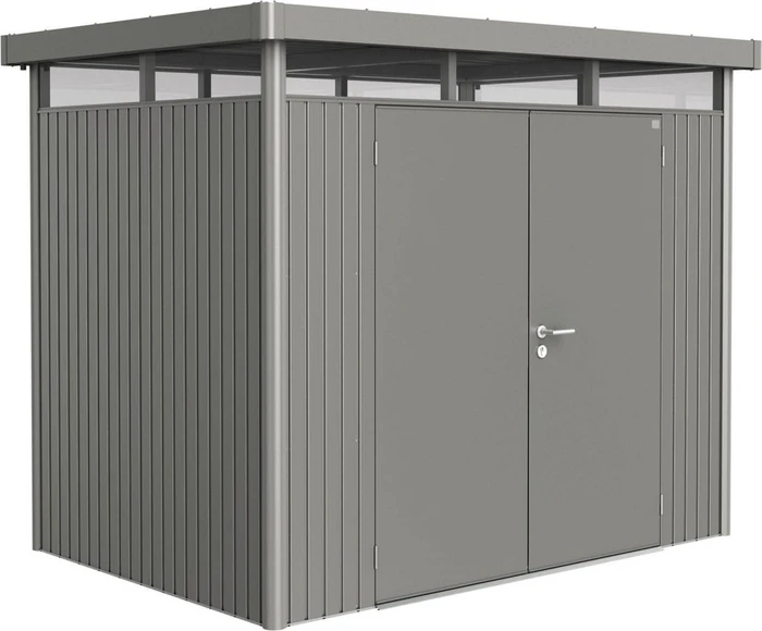Biohort HighLine H2 Gerätehaus mit Doppeltür quarzgrau-metallic
