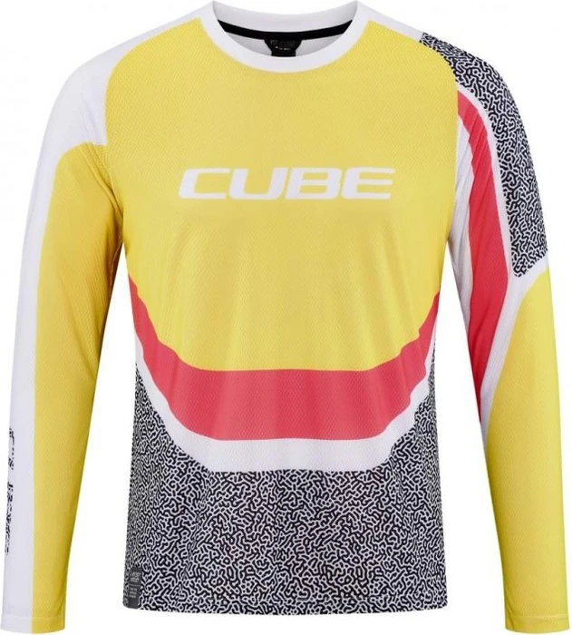 Cube Vertex Trikot langarm gelb/rosa (Herren)