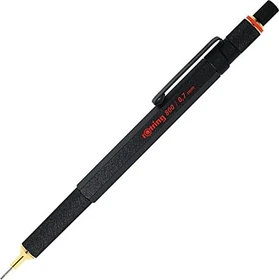 rOtring 800 Feinminen Druckbleistift HB 0.7mm graphit, schwarz, Radierer