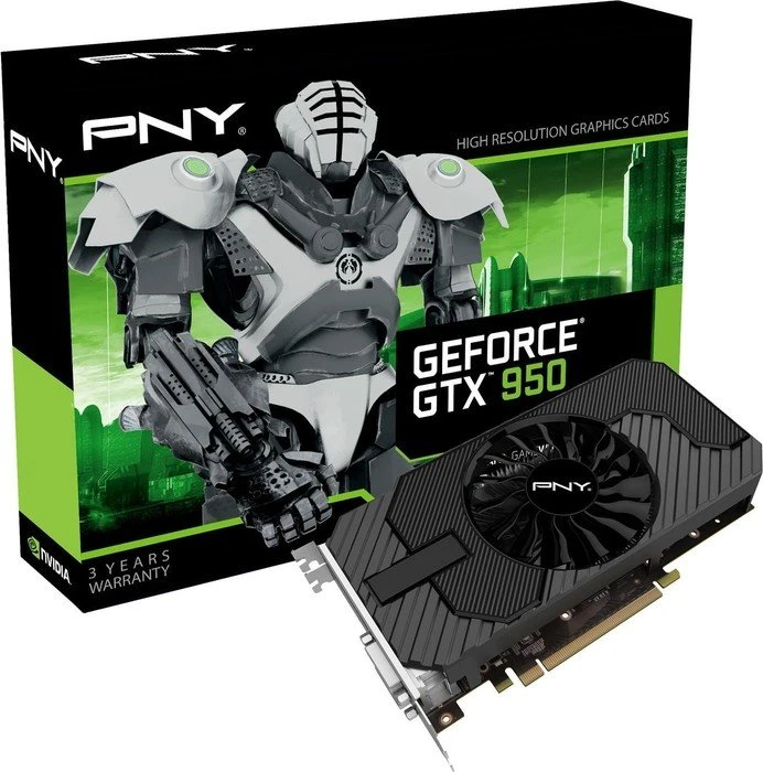 PNY GeForce GTX 950, 2GB GDDR5, 2x DVI, HDMI, DP