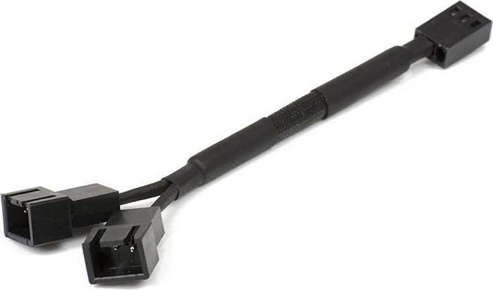 Phanteks 3-Pin auf 2x 3-Pin Verteiler, sleeved, 11cm, schwarz