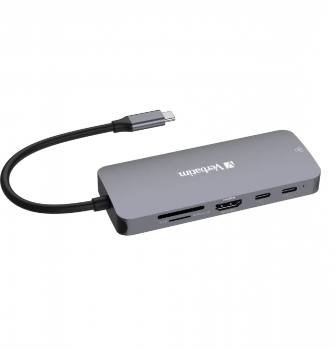 Verbatim USB-C Pro Multiport Hub CMH-09, USB-C 3.1 [Stecker]