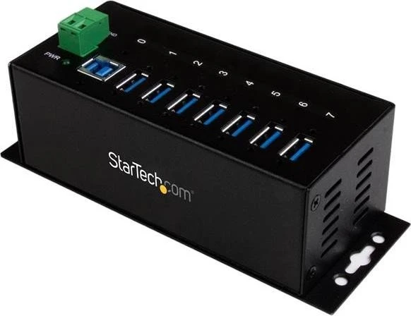 StarTech Industrial Railmount USB-Hub, 7x USB-A 3.0, USB-B 3.0 [Buchse]