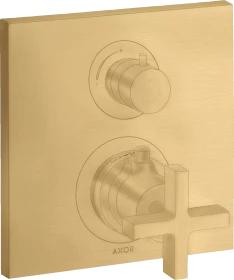Hansgrohe Axor Citterio Thermostat mit Ab- und Umstellventil brushed gold optic
