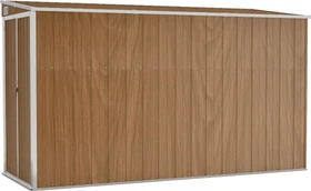 vidaXL Metall Anbau-Gerätehaus 118x288cm braun