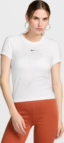 Nike Sportswear Chill Knit T-Shirt kurzarm weiß/schwarz (Damen)