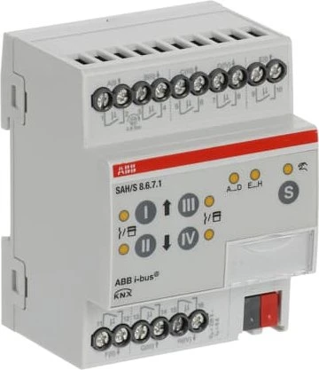 ABB SAH/S8.6.7.1 Schalt-/Jalousieaktor 8-fach, 230V, 6A, 4TE REG, Schaltaktor