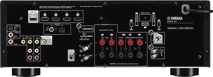 Yamaha RX-V385 silber
