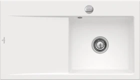Villeroy & Boch Subway Style 50 Einbau Becken rechts mit Ablauffernbedienung stone white