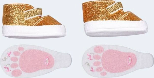Zapf creation BABY Annabell Mode - Schuhe Gold + Einlegesohlen 43cm