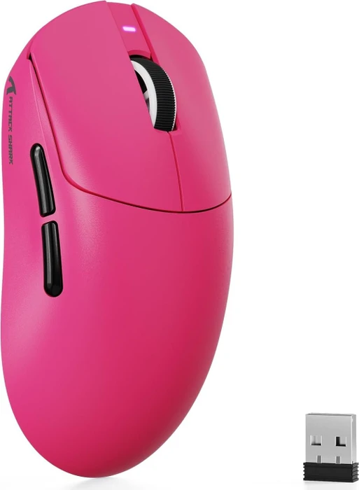 Attack Shark X8 SE Tri-mode Wireless Gaming Mouse, Berry Red, USB/Bluetooth