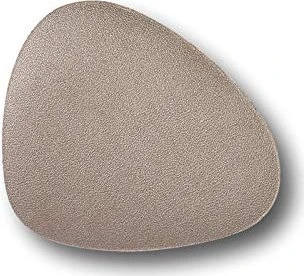 Zeller Kunstleder Glasuntersetzer taupe, 6 Stück