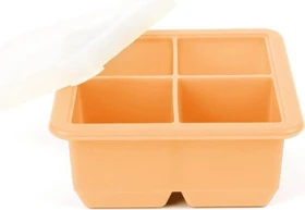 Haakaa Silikon Gefrierform 4 Fächer für Muttermilch Nahrungsaufbewahrung apricot