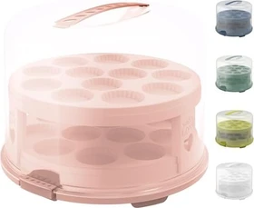 Rotho Fresh XL Tortenglocke Aufbewahrungsbehälter linnea pink