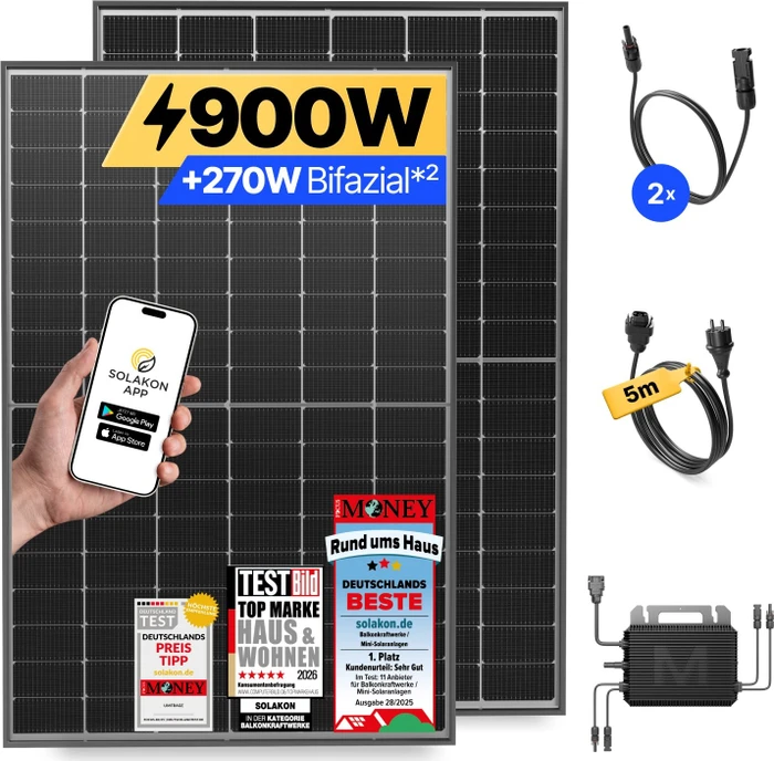 Solakon Marstek MST-MI0800W + 450Wp Module, 800W, 900Wp