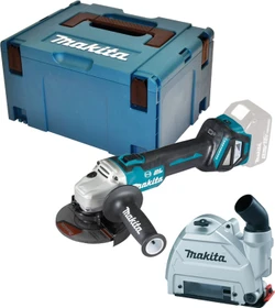 Makita DGA514ZJU1 Akku-Winkelschleifer solo inkl. MAKPAC + Absaugeinheit + Zubehör