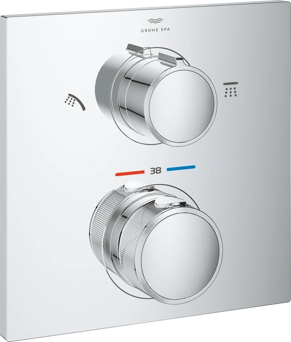 Grohe Allure Thermostat-Brausebatterie mit integrierter 2-Wege-Umstellung chrom