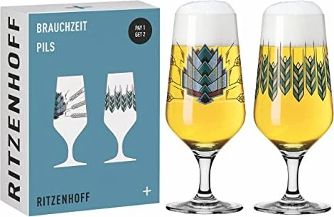 Ritzenhoff Verre à Bière 600 Ml Brauchzeit N°2 - Lot De 2 Made In Germany