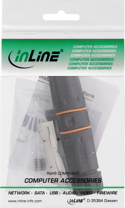 InLine Kabelverbinder RJ-45 Buchse/Verlegekabel Cat.6A, LSA, geschirmt, IP68, Outdoor