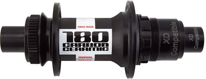 DT Swiss 180 Carbon Ceramic Center Lock XD 12x142 TA 32 Loch SRAM XD Hinterradnabe