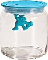 Alessi Gianni a little man holding on tight Aufbewahrungsbehälter 700ml hellblau