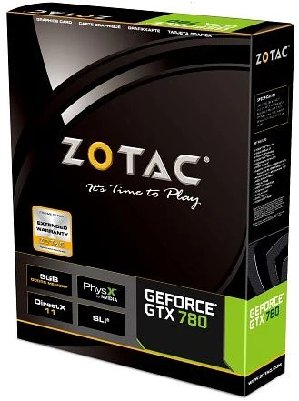Zotac GeForce GTX 780, 3GB GDDR5, 2x DVI, HDMI, DP