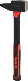 KS Tools Schlosserhammer Fiberglasstiel, 1.00kg französische Form