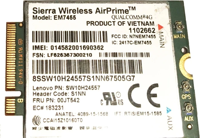 Lenovo EM7345 4XC0F46957 LTE Modul