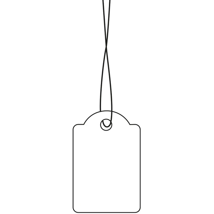 Herma Aushängeschilder mit weißem Faden 25x38mm, weiß, 1000 Stück