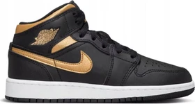 Nike Air Jordan 1 Mid black/white/metallic gold (Junior)