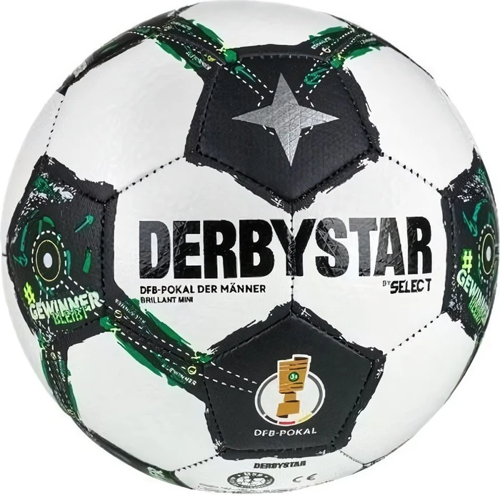Derbystar DFB-Pokal Brillant Mini Herren 2025/2026 Fußball weiß/schwarz/grün