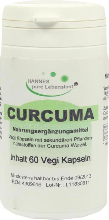 Hannes pure Lebenslust Curcuma Kapseln, 60 Stück