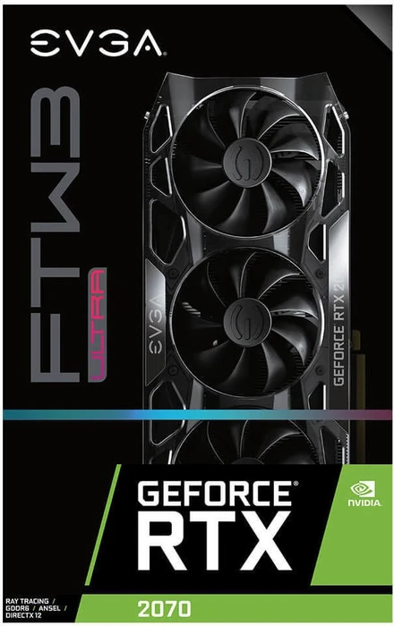 EVGA GeForce RTX 2070 FTW3 Ultra Gaming, 8GB GDDR6, HDMI, USB-C, 3x DP