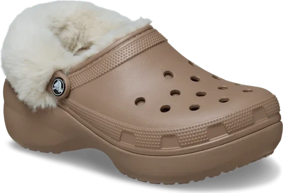 Crocs Classic Platform Fuzz Lined latte (Damen)