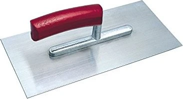 Kaufmann Glättekelle gebogener Holzgriff, rostfrei 280mm