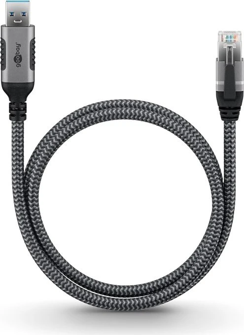 goobay CAT6 U/FTP 5m Ethernet-Kabel LAN-Adapter, RJ-45, USB-A 3.0 [Stecker]