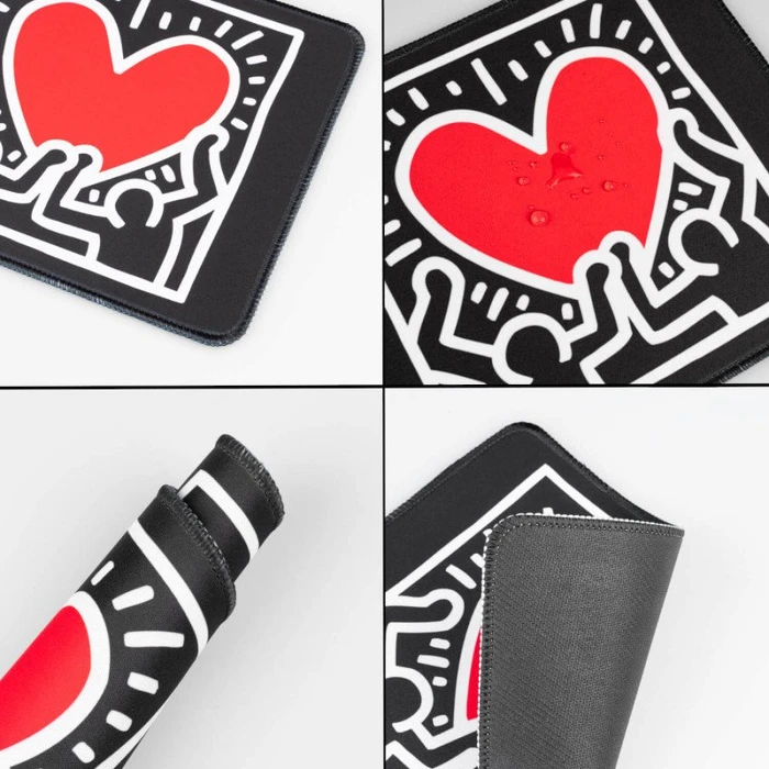 Grupo Erik Editores Keith Haring S Mousepad, 233x193mm, schwarz/weiß/rot