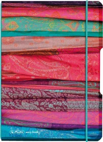 Herlitz my.book flex Notizheft, A5, Lineatur 5, Kunststoff-Cover, Scarfs, 40 Blatt