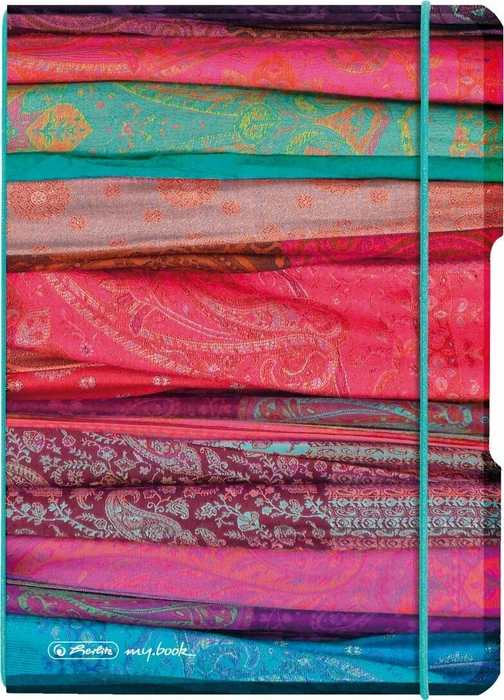 Herlitz my.book flex Notizheft, A5, Lineatur 5, Kunststoff-Cover, Scarfs, 40 Blatt