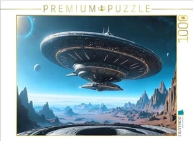 Calvendo Untertasse bei der Landung auf einem Alien-Planeten