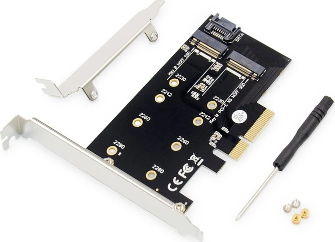 Digitus M.2 NGFF / NVMe SSD PCI Express 3.0 x4 Add-On Card
