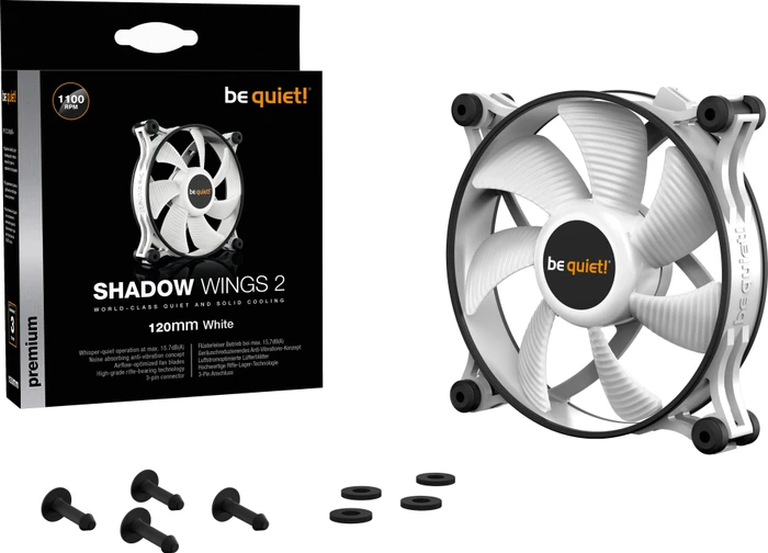 be quiet! Shadow Wings 2 White, 120mm