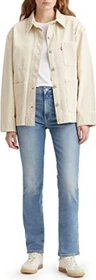 Levi's 724 High Rise Straight Jeans light indigo worn in (Damen)