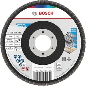 Bosch Professional X451 Fächerschleifscheibe T29 K40, 115x22.23mm, 15 Stück