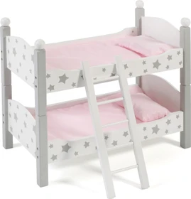 Bayer Chic 2000 Puppenetagenbett Stars grau