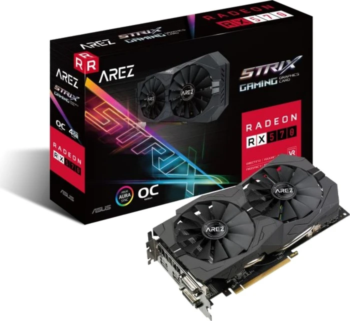 ASUS AREZ Strix Radeon RX 570 OC, AREZ-STRIX-RX570-O4G-GAMING, 4GB GDDR5, 2x DVI, HDMI, DP